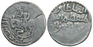 Rukn al-din Ali Mardan (AH 606-609/10; AD 1210/11-13), Silver Tanka, 10.2g, Horseman type,
