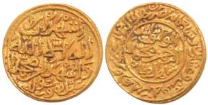 Muhammad III bin Tughluq (AH 725-752, 1325-1351 AD), Gold Heavy Dinar, 12.88g, Hazrat Delh