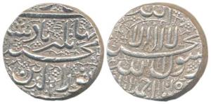 Jahangir, Silver Heavy Rupee, 13.48g, 20% over weight, Ahmedabad Mint, Kalima type. About 