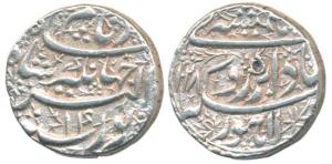 Jahangir, Silver Rupee, 11.36g, Lahore Mint, Bada bar Hamesha couplet, AH 1028/14. About E