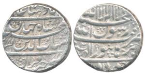 Shah Jahan, Silver Rupee, 11.34g, Burhanpur Mint, Month Farwardin, RY 2 (KM 224.8). Very F