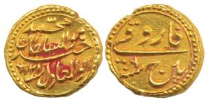Tipu Sultan, Gold Pagoda or Faruqi, 3.41g, Patan Mint, the denomination Faruqi and mint na