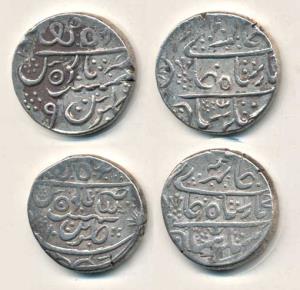 Gaj Singh (1774-1787 AD), Silver Rupee (2), Baldat Bikaner Mint, in the name of Alamgir II
