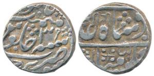 Mughal Issue, Silver Rupee, 11g, Sawai Jaipur Mint, in the name of Shah Alam II, RY 3x, Sh