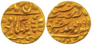 Man Singh II (AD 1922-1949), Gold Mohur, 10.8 g, with the name of George V, AD 191X/3 (KM#