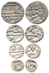 Kota Mint, Silver Rupee, 1/2, ¼ and 1/8, with the name of Queen of Englistan, RY 15, 25, 1