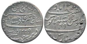 Muhammadabad Banaras Mint, Silver Rupee, in the name of Shah Alam II, AH 1229, RY 17 and 4