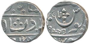 Poona Mint, Silver Rupee, 11.12g, transitional issue of the EIC, Ankushi type, in the name