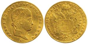 Austria, Franz II, Gold Ducat, 3.44g, 1848, (KM 2262). About Very Fine, Rare.