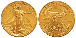 United States of America, Gold $ 50, 1 Ounce 33.1, standing Liberty with date 2006 on obv.