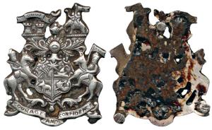Kutch, Silver Coat of Arms, early 20th century. The badge seems to have been extracted fro