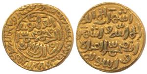 Muhammad III bin Tughluq, Gold Tanka, AH 729, 12.90 g, Shahr Sultanpur Mint (G&G D344). Ab