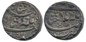 Jahangir, Silver Rupee, 11.37g, Ahmednagar Mint, AH 1320, an extra Alif on rev. Dark tonin