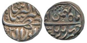 Jahangir, Silver Rupee, 11.35g, Jahangirnagar Mint, RY 13, Month Bahman. Nice toning, Extr