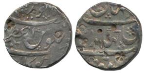 Jahandar Shah, Silver Rupee, 11.23g, Azamnagar Gokak Mint. Fine+, various shroff marks.