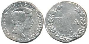 Goa, Pedro V, Silver Rupia, 1861 (KM 279). About Very Fine, Very Rare.