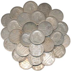 Edward VII, Silver Rupee, 1903 (2), 1904 (2), 1905 (4), 1906 (12), 1907 (10), 1908 and 190