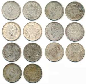 George VI, Half Silver Rupee, 1940 (2), 1942 (3), 1945 (2), Bombay Mint. Fine+ to Very Fin