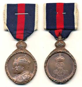 Coronation Medal of Edward VII, Bronze Medal, conjoined Bust of Edward VII and Queen Alexa