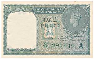 George VI, Rupee 1, 1944, signed C. E. Jones, in order of 22 consecutive serial numbers (J
