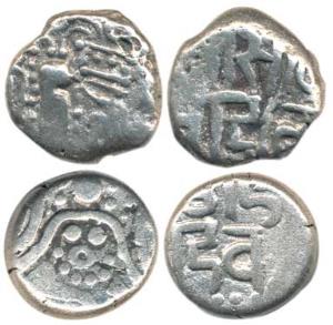 Chahmanas of Shakambhari/ Ajayameru (Sambhar/ Ajmer) Ajayadeva (1110-20 AD), Silver Drachm