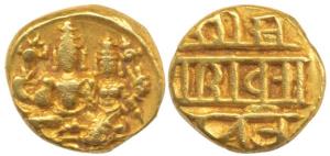 Vijayanagar, Sadasiva Raya (1543-70 AD), Gold Pagoda, Lakshmi-Narayana (Vishnu and Lakshmi