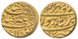Jahangir, Gold Mohur, Burhanpur Mint, Nur-ud-din type, AH 1017, Month Mihr, complete mint 
