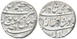 Muhammad Shah (AH 1131-1161, 1719-1748 AD), Silver Rupee, Azimabad Mint, AH 1131/Ahd, name