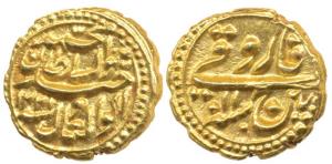 Tipu Sultan, Gold Pagoda or Faruqi, 3.40g, Patan Mint, the denomination Faruqi and mint na