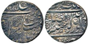 Ranjit Singh, Silver Rupee, 11.07g, Amritsar Mint, Nanakshahi couplet, VS 1885/93, with da