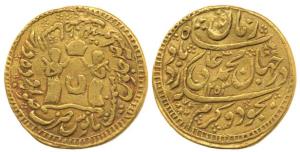 Muhammad Ali Shah (1837-1842 AD), Gold Ashrafi, Subah Awadh Dar al-Sultanat Lakhnau Mint, 