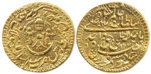 Wajid Ali Shah (1847-1856 AD), Gold Asharfi, Bait al-Saltanat Lakhnau Mulk Awadh Akhtarnag