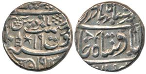 Jaswant Singh (1853-1893 AD), Silver Rupee, Brajinderpur Mint, in the name of Bahadur Shah