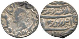 Jaswant Singh, Silver Rupee, Bharatpur Mint, with the name and portrait of Queen Victoria,