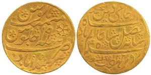 Murshidabad Mint, Gold Mohur, 12.2g, in the name of Shah Alam II, AH 1202/19, 1793-1818 AD