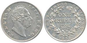William IV, Silver Rupee, 1835, ‘F’ incuse, 19 Berries. Extremely Fine, Scarce.