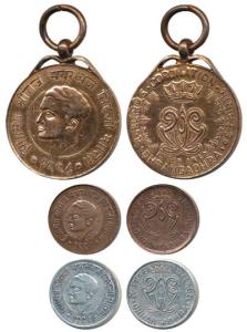 Dhrangadhra, Mayurdhvaja Sinha, assorted lot of 3 coronation and accession to the dominion