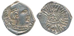Western Kshatrapas, Kardamaka family, Svami Rudrasena III son of Svami Rudradaman II (348-