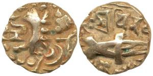 Karkotakas of Kashmir, Vinayditya (9th-10th century AD), Base Gold Dinar, 7.79g, king stan