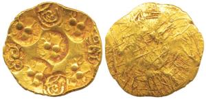 Chalukyas of Kalyana, Jayasimha II Jagadekamalla (1015-1043AD), Gold Pagoda, 3.87g, Punch-