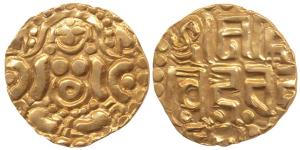 Gahadavalas of Kanauj, Govinda Chandradeva (1114-1154 AD), Gold 41/2 Masha, 3.98g, obv. Go