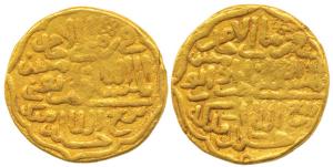 Muhammad III bin Tughluq, Gold Tanka, 10.66g, Delhi Mint, AH 744, in the name of Caliph Mu
