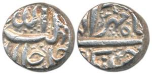 Akbar, Silver Rupee, 11.46g, Ahmednagar Mint, Ilahi type, Month Mihr, (KM 93.3).Very Fine+