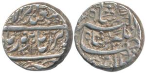 Jahangir, Silver Rupee, 11.32g, Ahmedabad Mint, Inayat Couplet, (KM 149.4). Very Fine+, Sc