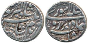 Jahangir, Silver Rupee, 11.22g, Lahore Mint, Badabar couplet, AH 1032/18 (KM 149.6). Very 