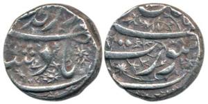 Jahangir, Silver Rupee, 11.23g, Surat Mint, Month Aban. About Very Fine.