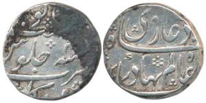 Shah Alam Bahadur, Silver Rupee, 11.37g, Torgal Mint, RY 4. About Very Fine, Rare.