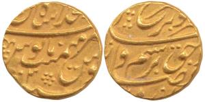 Farrukhsiyar, Gold Mohur, 10.80g, Shahjahanabad Mint, RY 3 (KM 390.30). Very Fine+, Rare.