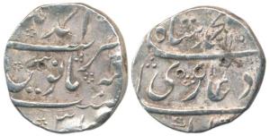 Muhammad Shah (AH 1131-1161, 1719-1748 AD), Silver Rupee, 11.48g, Ahmednagar Mint, AH 115x