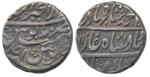Ahmed Shah Bahadur (AH 1161-1166, 1748-1754 AD), Ajmer Mint, AH xx61/Ahd (JL A19.03). Very